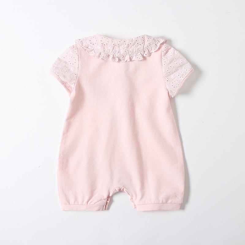 Infant & Toddler Summer Romper: Newborn Baby Girl Short Sleeve Bodysuit