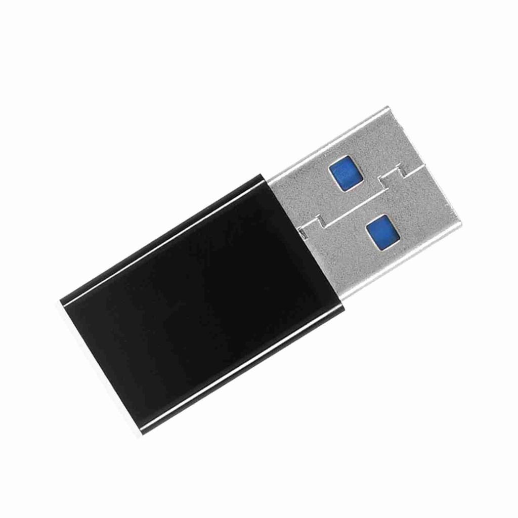 2Pcs USB 3.0 A Male to USB C 3.1 Type C Female OTG Data Charging Adapter Converter Black