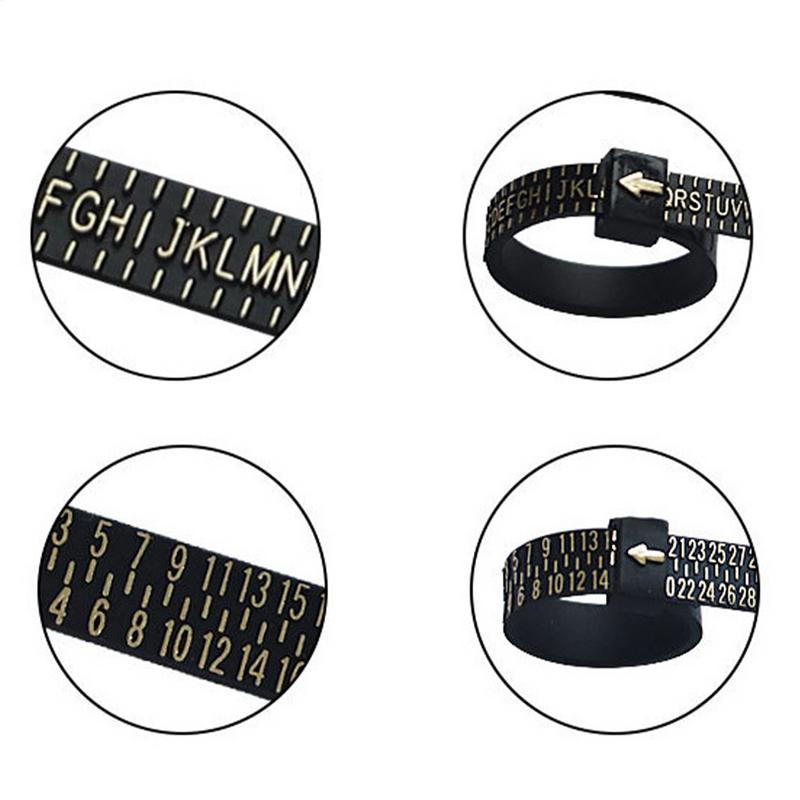 UK/US/EU/HK/JP Ring Sizer Finger Circumference Size Measurement Belt Measuring Reusable Finger Size Gauge Jewelry Sizing Tool