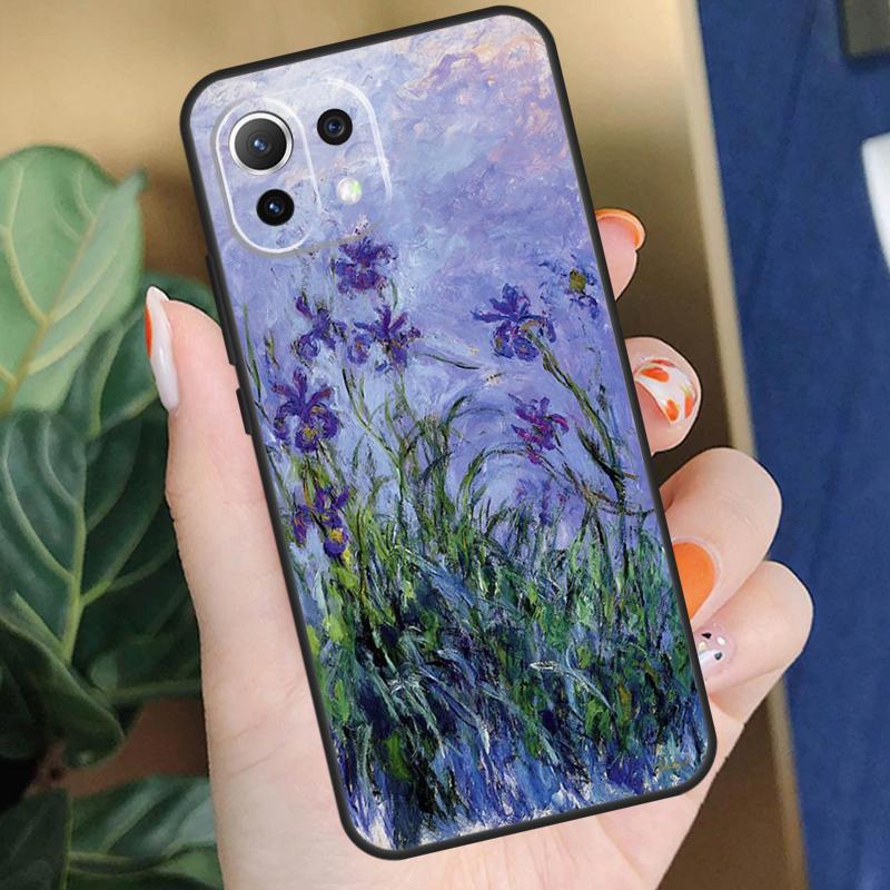 

Чехол-пенал с рисунком сиреневых ирисов для Xiaomi 15T 14T 13T Pro 14 15 Ultra 17 Pro Max POCO X7 F8 Pro X5 X6 F5 F6 F7 Чехол Xiaomi 15T Pro