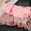 50pcs Women's Casual Hair Bands, Anti-slip, Suitable for Daily Hair Accessories, Gym Hair Bands, and Multi-functional Hair Bands