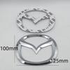 1pcs 3D for Mazda Car Front Head Hood Bonnet Emblem Rear Tail Bumper Trunk Steering Wheel Sticker Badge Decal Styling