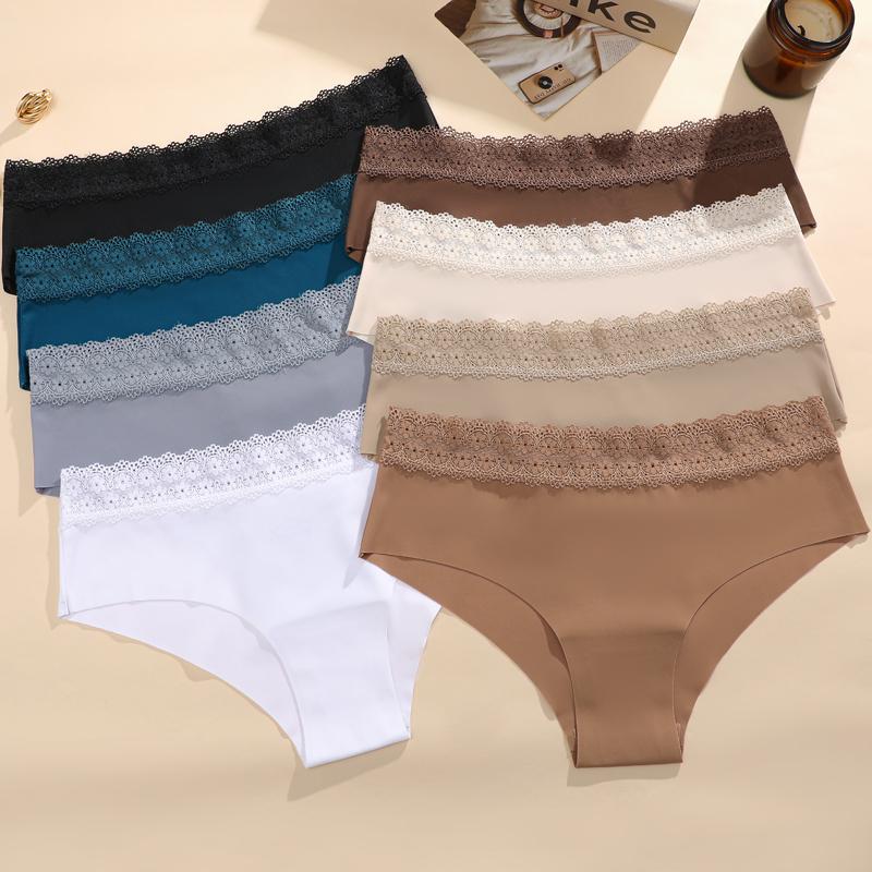 1 יחידה הלבשה תחתונה לנשים במידה גדולה, תחרה, ללא תפרים, מכסה את כל הירך, אופנתית, נושמת, מתייבשת במהירות, הלבשה תחתונה לנשים, איכותית, חמודה