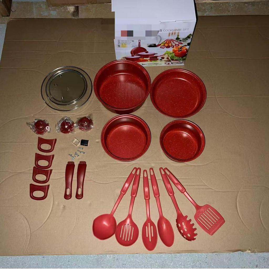 13-teiliges Antihaft-Kochgeschirrset: Pfannenwender, Suppentopf, Milchtopf, Bratpfanne, Maifan-Stein-Topf