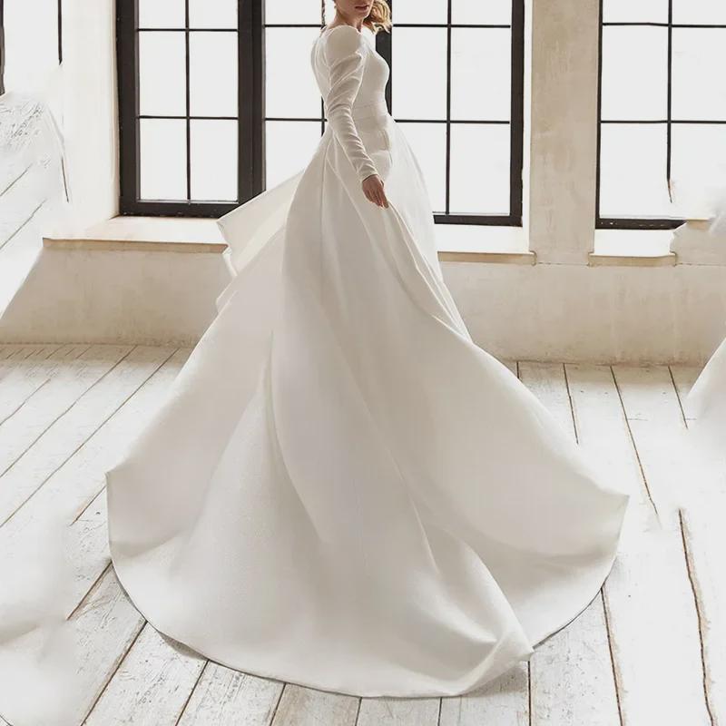 Rochie lungă albă, slim, franceză, pentru femei, primăvară/vară 2025, stil european și american de vedete