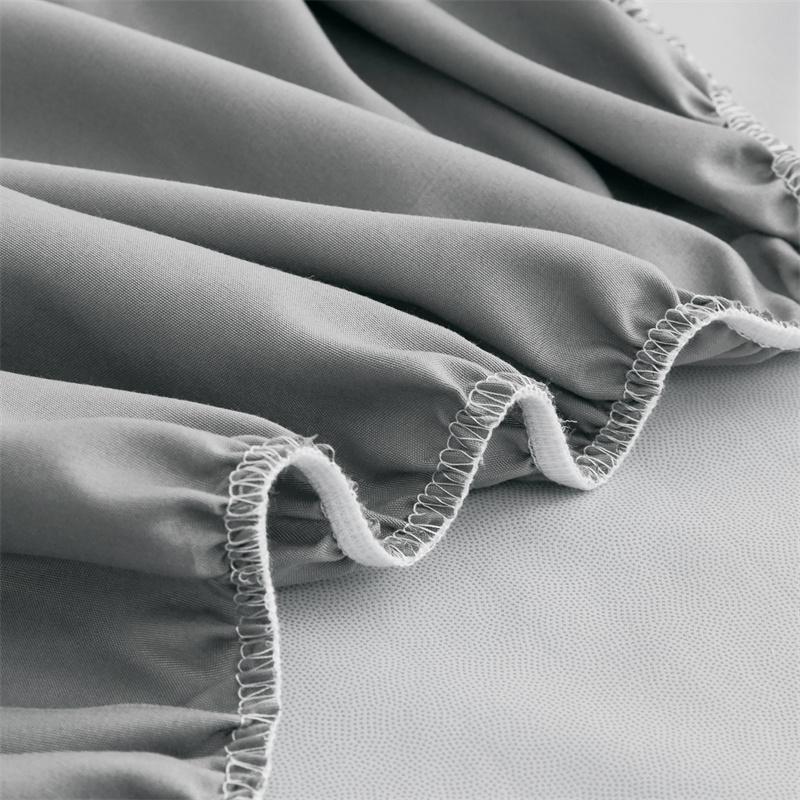 Waterproof Fitted Bedsheet Solid Color Mattress Protector Cover Elastic Bed Sheet Bedroom Bed Protector Cover (No Pillowcase)