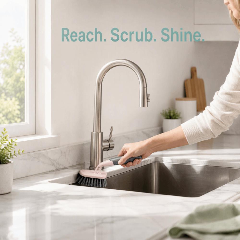 Stiff Bristle Stain Removal Brush Long Handled Stiff Bristle Brush Cleaning Brush  Bathroom Use