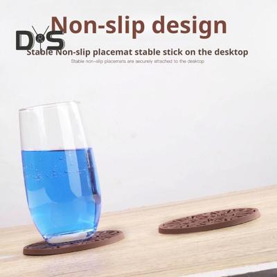 6-teiliges Silikon-Untersetzer-Set für Getränke, verdickte, rutschfeste Tassenmatte mit Halter, hitzebeständiges Kaffeetablett für heiße und kalte Getränke