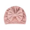 New baby hat baby hat elastic jacquard Indian hat bow windproof children's hat knitted pullover hat