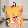 Anime Renamon Cozy Blankets For Sofa Home  Novelty Bedding Throws Winter Travel Car Flannel Bedspread