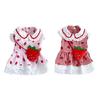 Comfortable Strawberry Pattern Pet Dress Lovely Dog Outfit Fashion Pet Dress for Walking Parties and Photo