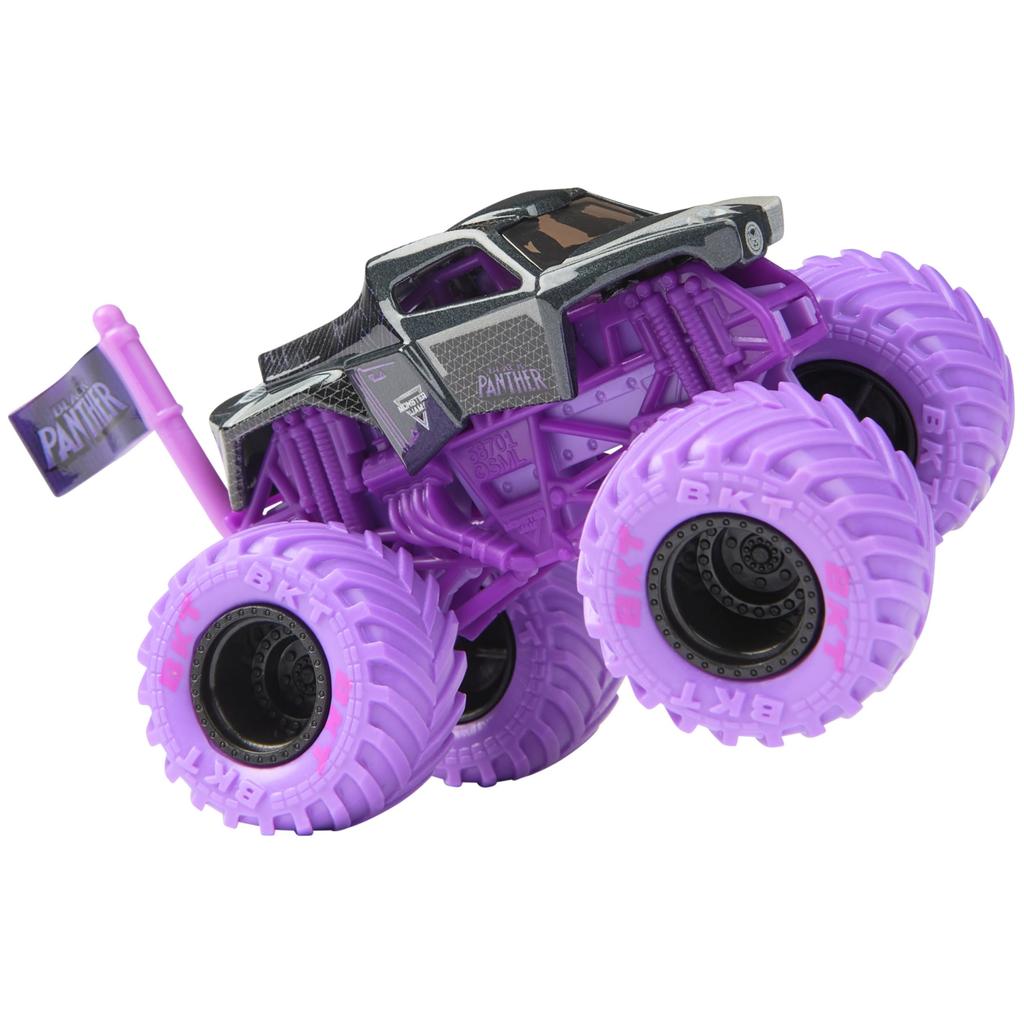 Monster Jam, Official Marvel Black Panther Monster Truck, Die-Cast Vehicle, 1:64 Scale, Superhero Kids Toy, for Boys Ages 3+