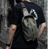 Men Canvas Chest Bag Large Capacity Crossbody Bags Retro Shoulder Bag Casual Student Messenger Bag