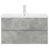 2 Piece Bathroom Furniture Set Concrete Grey Particleboard