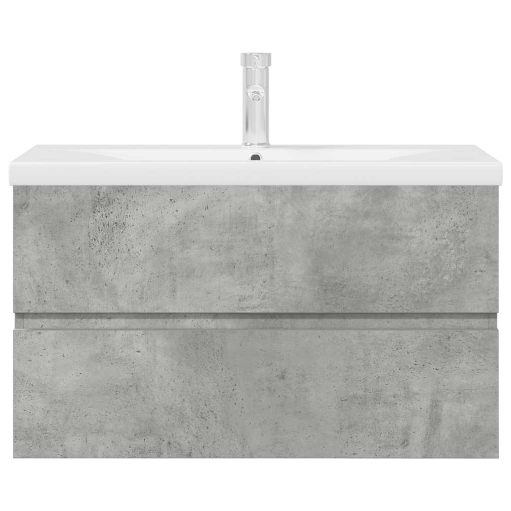 2 Piece Bathroom Furniture Set Concrete Grey Particleboard