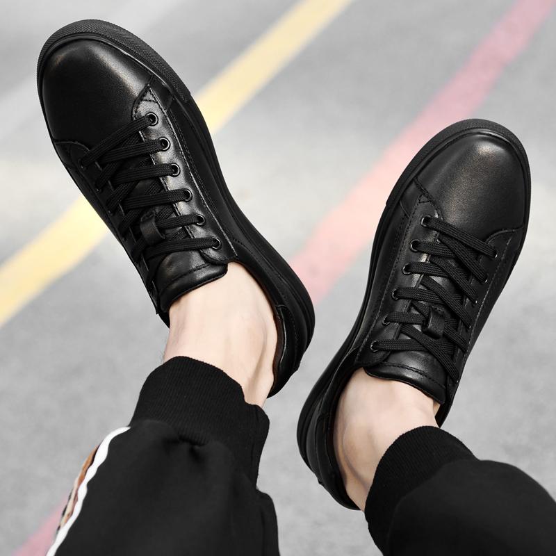 Fashion Classic Running Shoes Male Footwear Genuine Leather Skate Shoes Stylish High Quality Men Sneakers Lace-Up Male Comfortable Flats