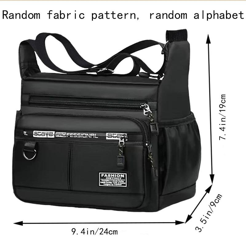 Men'S Crossbody Messenger Satchel - Multi-Layered Pockets, Adjustable Shoulder Strap, Business Single Shoulder Bag