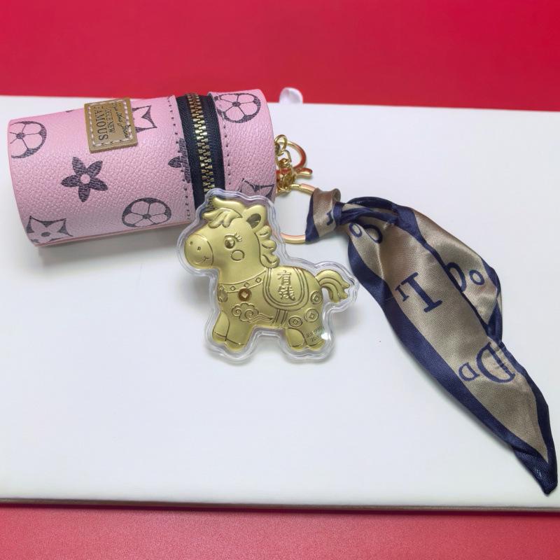 999 Pure Gold Red Envelope Money Charm and Car Keychain