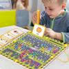 Reversing parking magnetic maze ,Interactive Magnetic Letter Car Toy – Word Building Spelling Board with Flashcards for Children