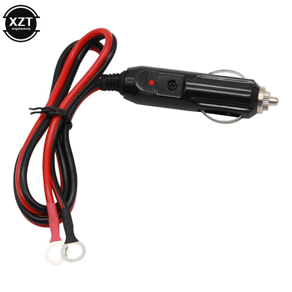 60cm 12V / 24V Car Extension Cable for Cigarette Lighter Dustproof Waterproof Car Battery Terminal Alligator Clip Socket Adapter