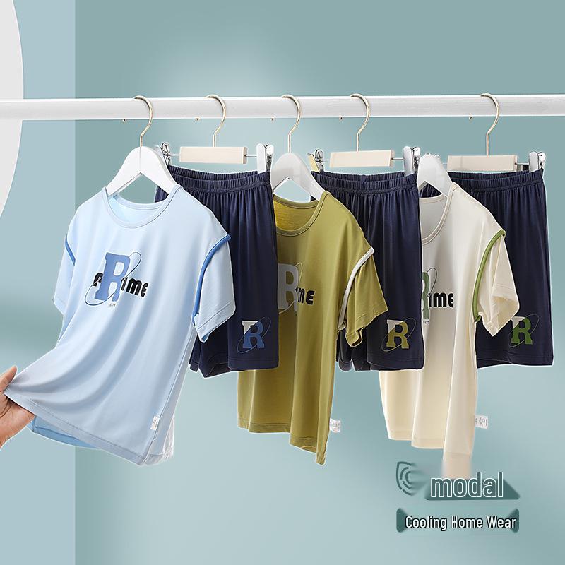 

Kids Cool Ice Silk Short Sleeve Pajama Set 110 cm