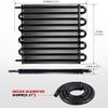 10Row Transmission Oil Cooler Kit Universal Aluminum Engine Oil Radiator Converter With Hose Mounting Kit