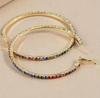 popular fashion Cuff Hoop Earrings Exaggerated Women Round Ear Bohemian Colorful  Unique