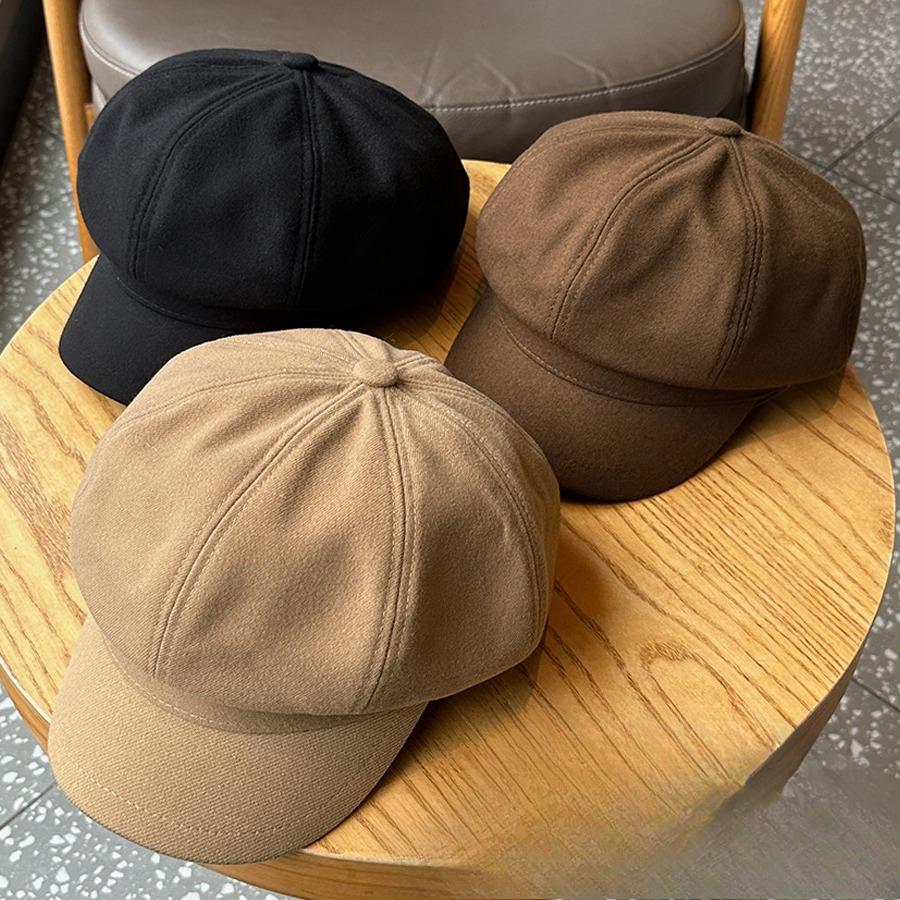 Korean Version of Versatile Face Showing Small Octagonal Hat  Literary Retro Newsboy Hat  Japanese Painter Hat