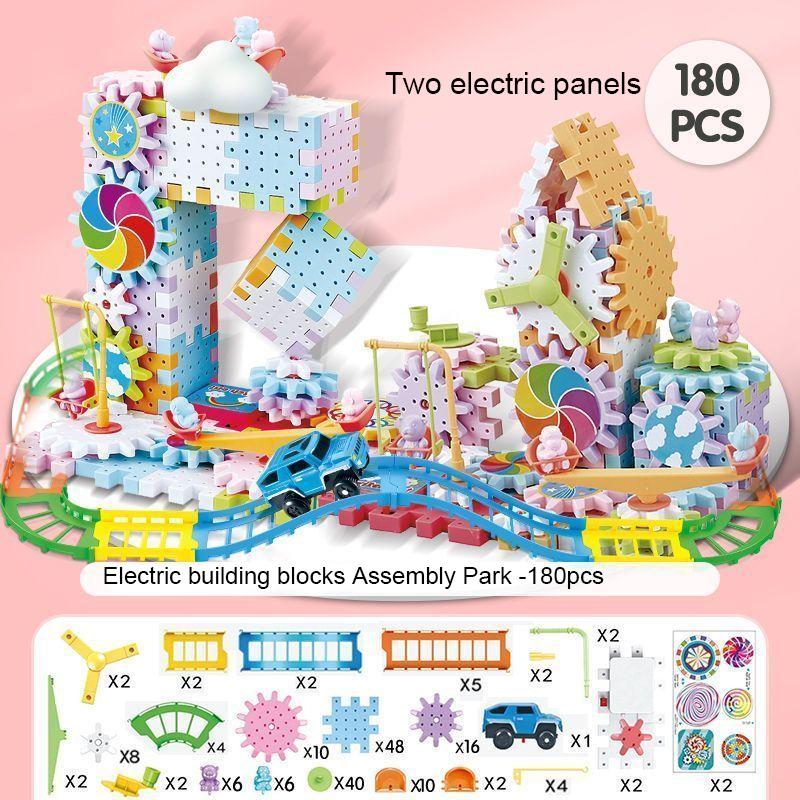 Heiß 83-263 STÜCKE Elektrische Zahnräder 3D Puzzle Modell Bausätze Kunststoff Bausteine Lernspielzeug Für Kinder Kinder Weihnachtsgeschenke
