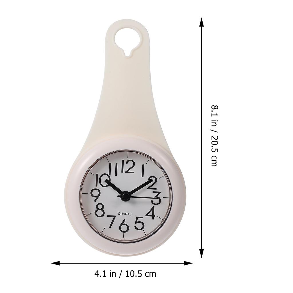 Silent Waterproof Bathroom Wall Clock with Suction Mount Modern Minimalist Design for Shower Room Or Kitchen Moisture Resistant