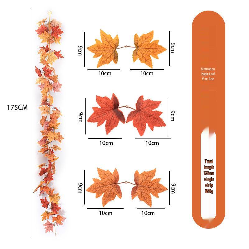 Artificial Maple Leaf Rattan Home Decor: Scenic Atmosphere Arrangement