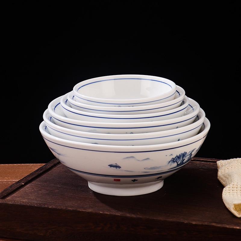 Large High-Footed Ceramic Soup & Noodle Bowl
