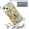 French retro flower phone case compatible iPhone 13,Old World Iris Phone Case Suitable for iPhone 13,Cool and Cute TPU Shockproof Phone Case