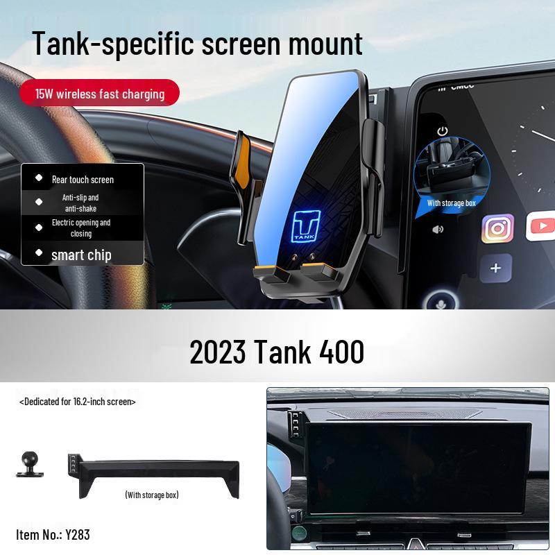 Tank 500 Mobile Phone Holder: Wireless Charger for 26 Models (400hi4t/300/700)