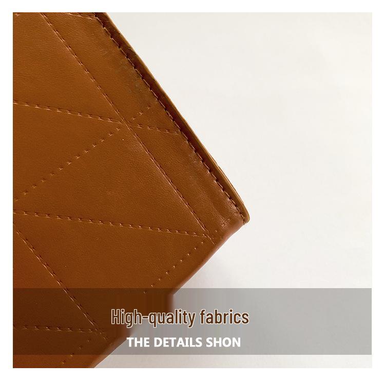 2023 Retro Casual Winter Tote: Large Capacity Solid Color Diamond Lattice Underarm Bag