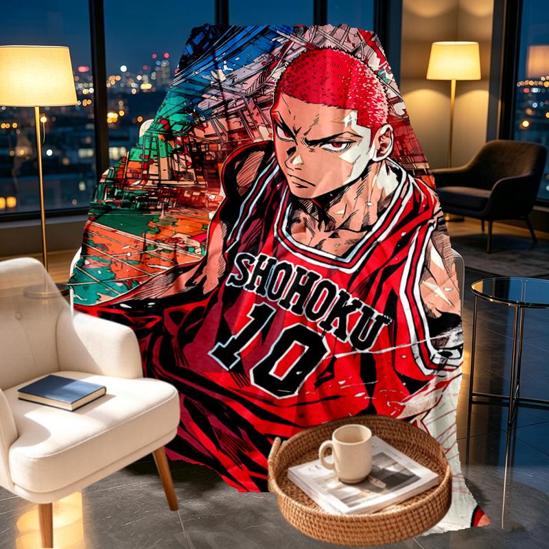 SLAM DUNK Print Blanket - Soft & Comfortable, for Bedroom, Travel, Sofa, Home Decoration - Birthday Christmas Gift for Friend