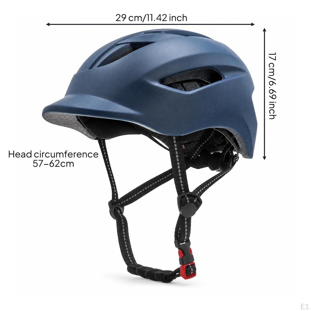 Bike Helmet with Aerodynamic Transport Visor Adjustable for Commuters, Adults, City