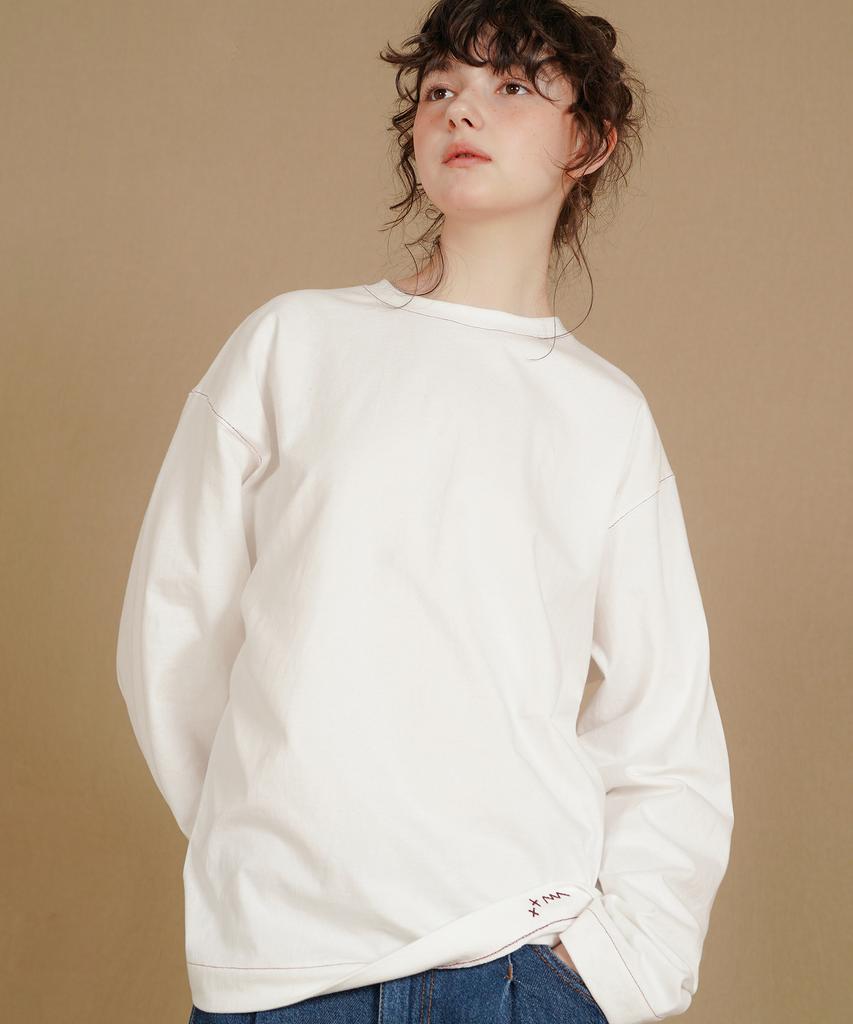 WV PROJECT Hyde Long Sleeve T-Shirt Ivory Jilt7789