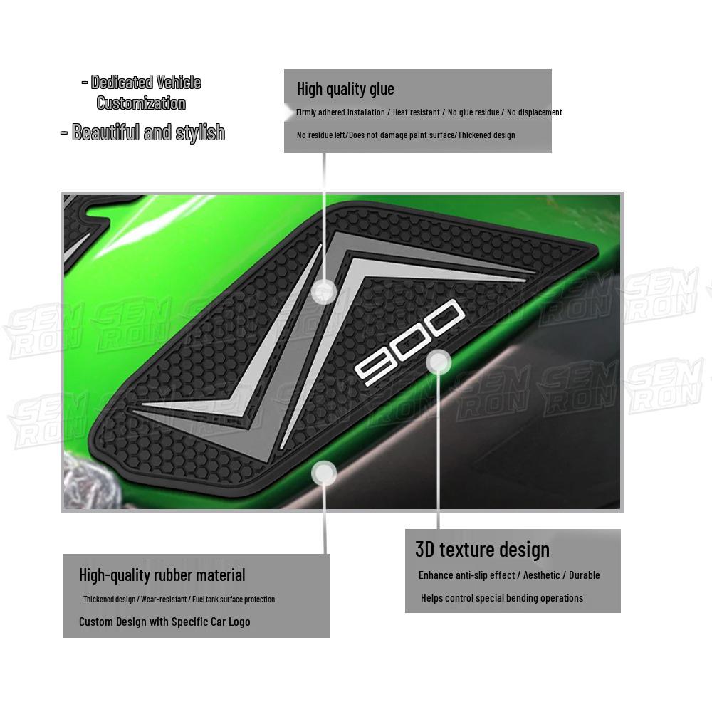 Kawasaki Z900 SE 2025 Model Anti-slip Fuel Tank Protection Sticker