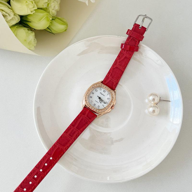 Retro British Style Watch Women'S Fashion Simple Junior High School Students High Value Niche Light Luxury Women'S Quartz Watch