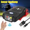 Mini LED Sensor Cap Clip Headlamp USB Rechargeable Waterproof 90° Adjustable Hand Free Light for Camping Fishing Hunting Running