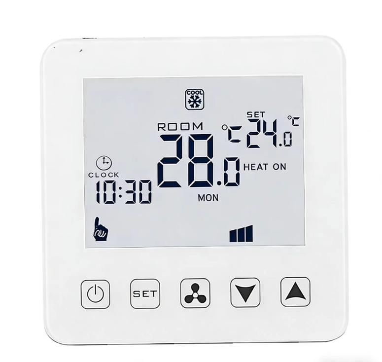 Latest HY08AC-2 Fan Coil Central Air Conditioners Thermostat HVAC Touch Smart Thermostat WIFI Tuya Home Thermostat