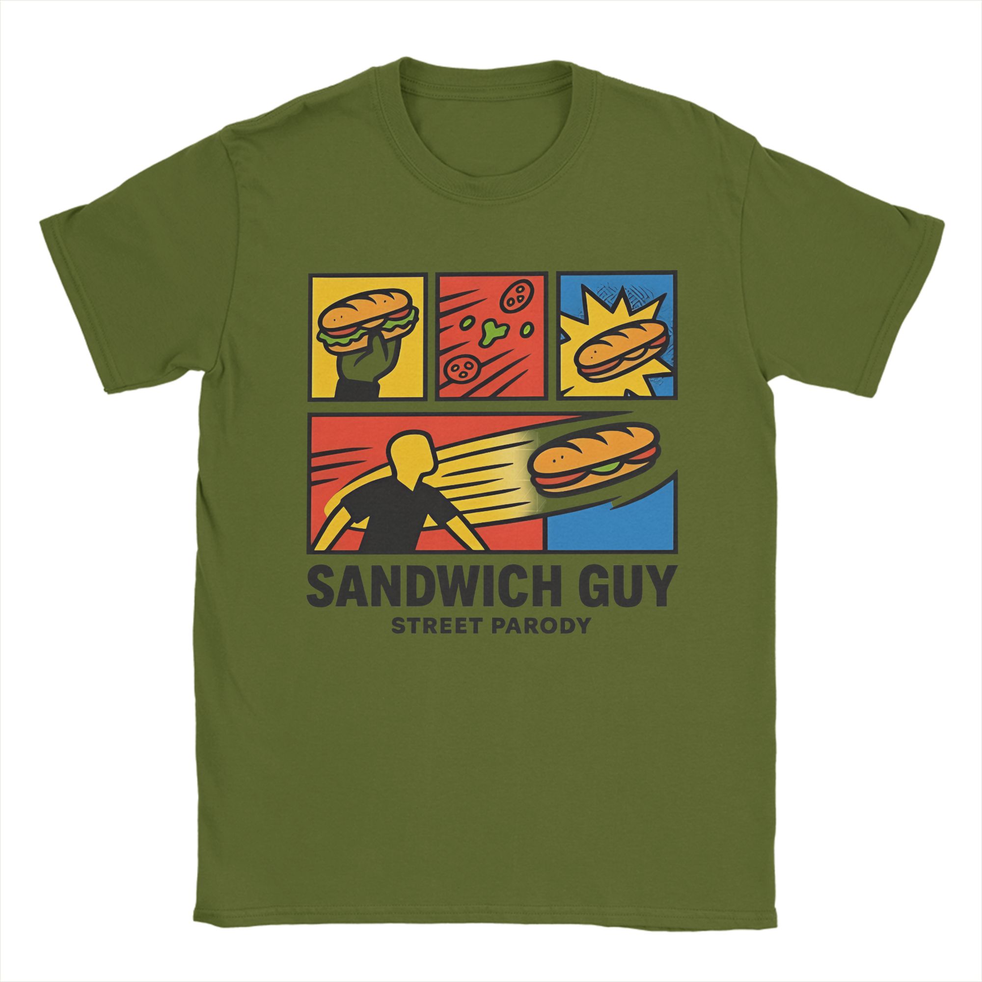 

Dc Sandwich Guy T-Shirt Summer Cotton T Shirts For Men Harajuku Design Tshirt Short-Sleeved Street Style Tees 3XL