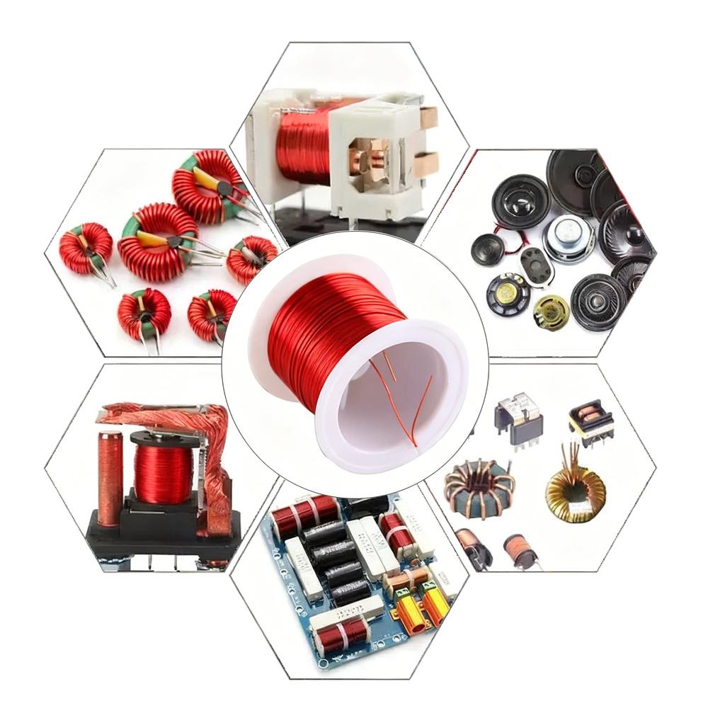 50g red polyurethane enameled coppers wire, paint film thickness 0.10mm~1.0mm, enameled coppers winding wire