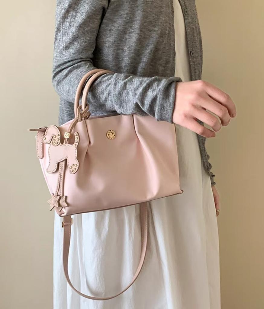 Nanfeng Versatile Trend Shimmer Morning Dawn Tote Bag Women's 2025 New Gentle Pink Hand Shoulder Crossbody Bag