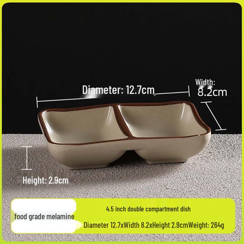 

Jiubing Melamine Earthenware Style Dining Bowls 4.5 inch