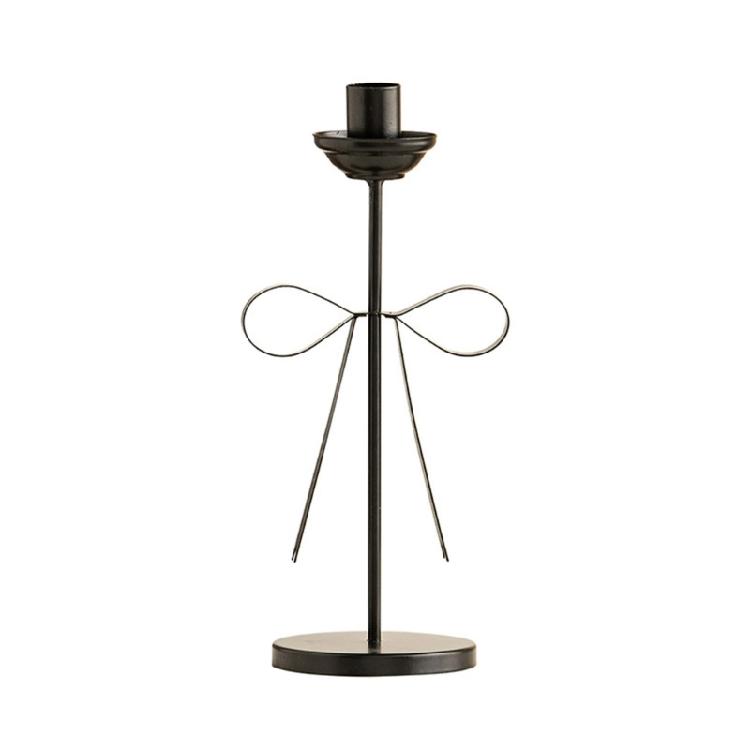 

Bowknot Iron Taper Candle Holders Candlestick Holders Decorative Candle Stand for Wedding,Dining Table,Home Decors