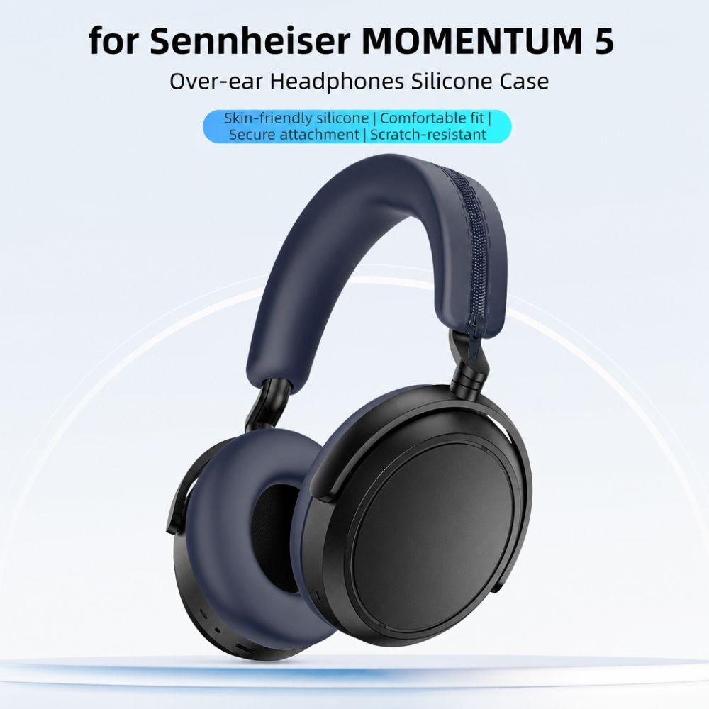 Shockproof Headbeam Sleeve Silicone Headband Protector for Sennheiser MOMENTUM 5 Wireless