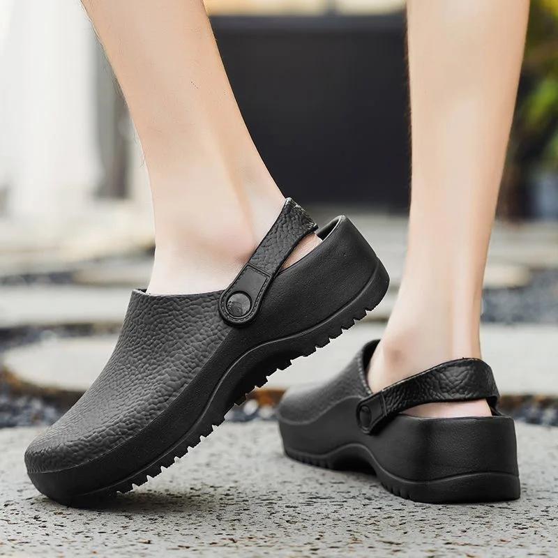 Couple Slippers Men's and Women's Indoor Home Slipper Lightweight Beach Shoe Outdoor Waterproof Non-slip Chef Shoes Men Sandals