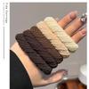 5pcs/Set Mixed Color Thick Hair Ties Soft Seamless Towel Scrunchies Women Girls Elastic No Damage Ponytail Holders Rubber Band